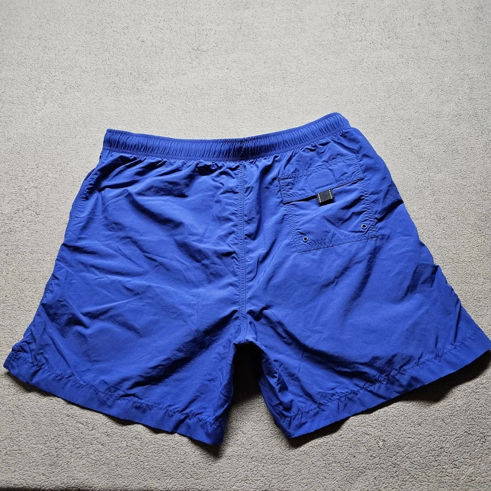 Lands' End Swim Trunks Mens Large 36-38/L Blue Solid Board Shorts